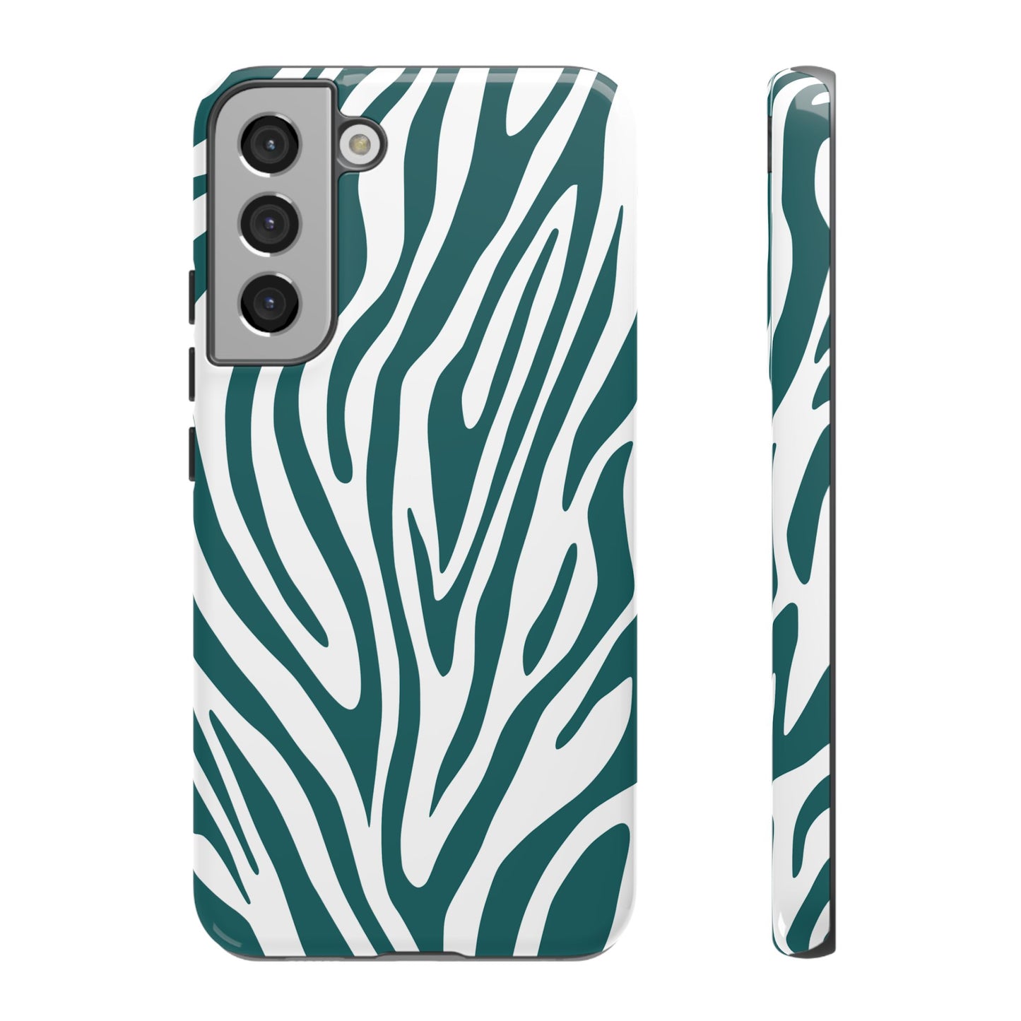 Graphic Teal Tiger Print Phone Case