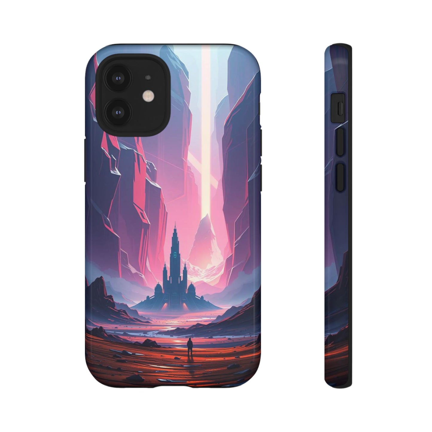 iPhone 12 Mini / Glossy Phone Case - Alien Fortress Design Phone Case