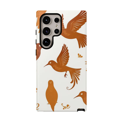 Samsung Galaxy S24 Ultra / Glossy Phone Case - Abstract Bird Pattern Phone Case