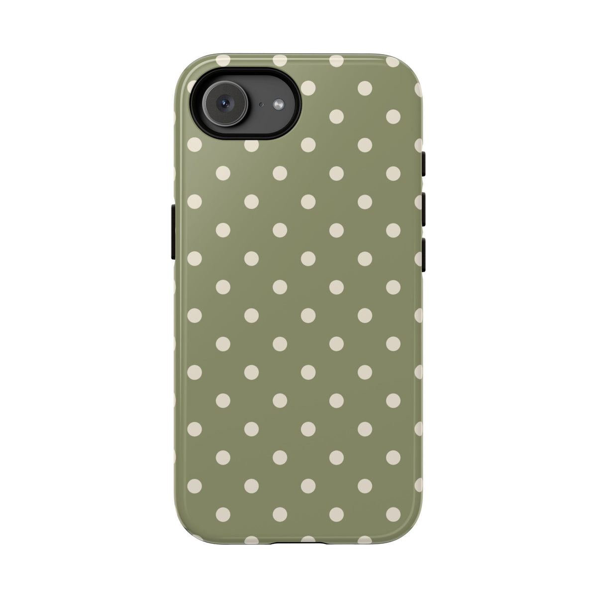 Green & White Dot Pattern Phone Case - Green Phone Case - iPhone 17e / Glossy