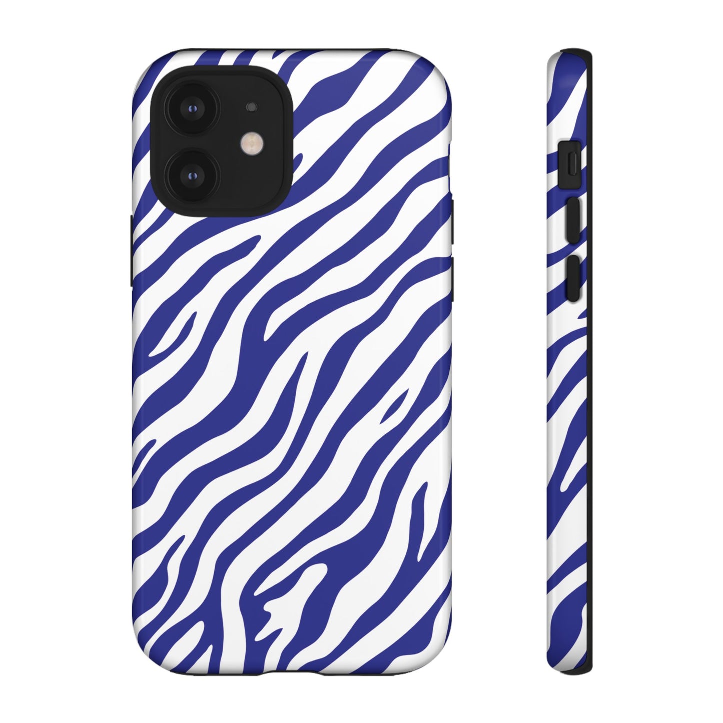 Stylish Electric Blue Zebra Print Phone Case