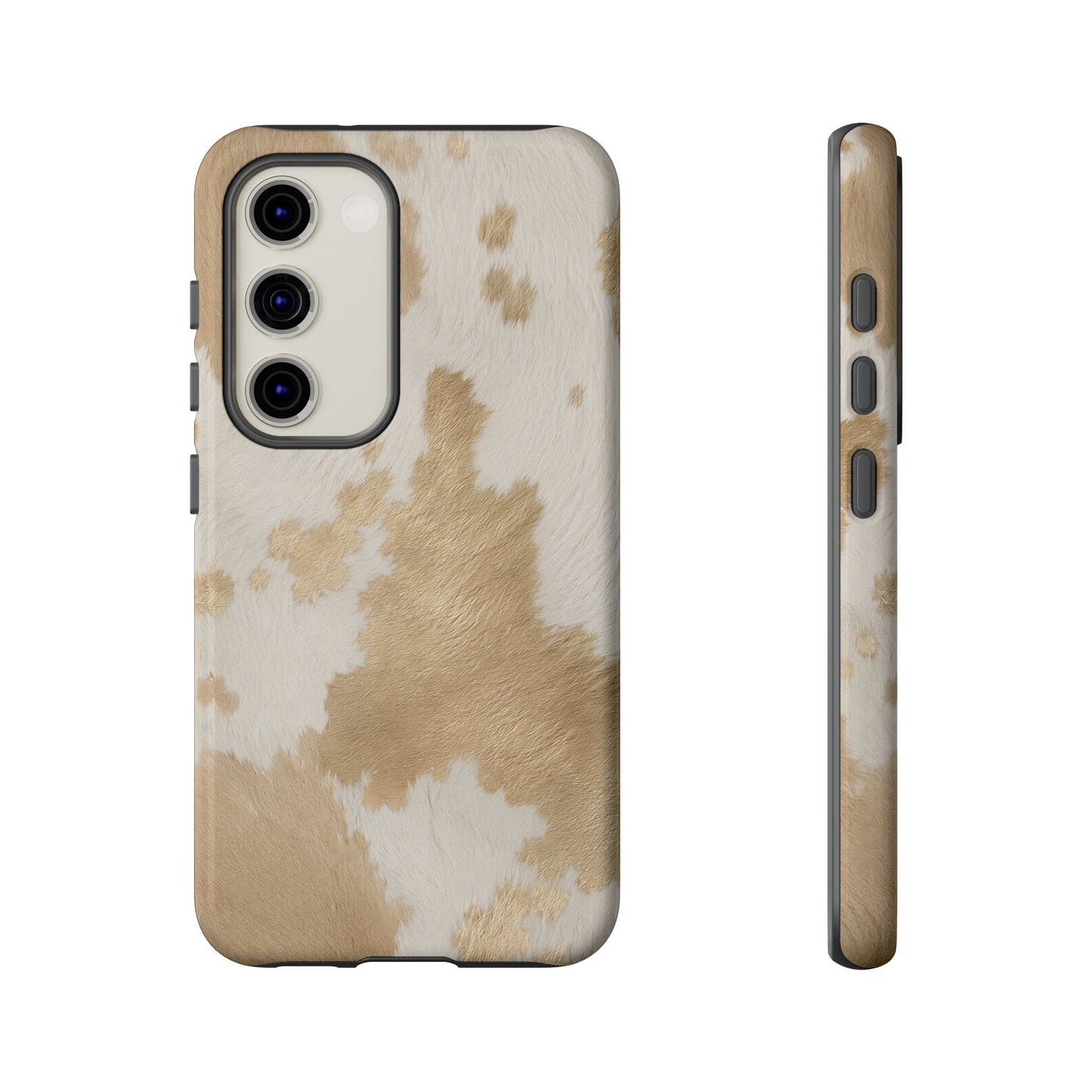 Elegant Champagne Cow Print Phone Case