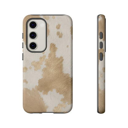 Elegant Champagne Cow Print Phone Case