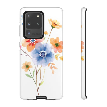 Samsung Galaxy S20 Ultra / Glossy Phone Case - Boho Chic Watercolour Bouquet Pattern Phone Case