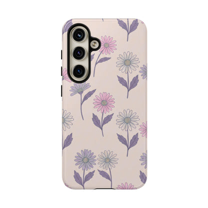 Pretty Pink & Purple Daisy Pattern Phone Case