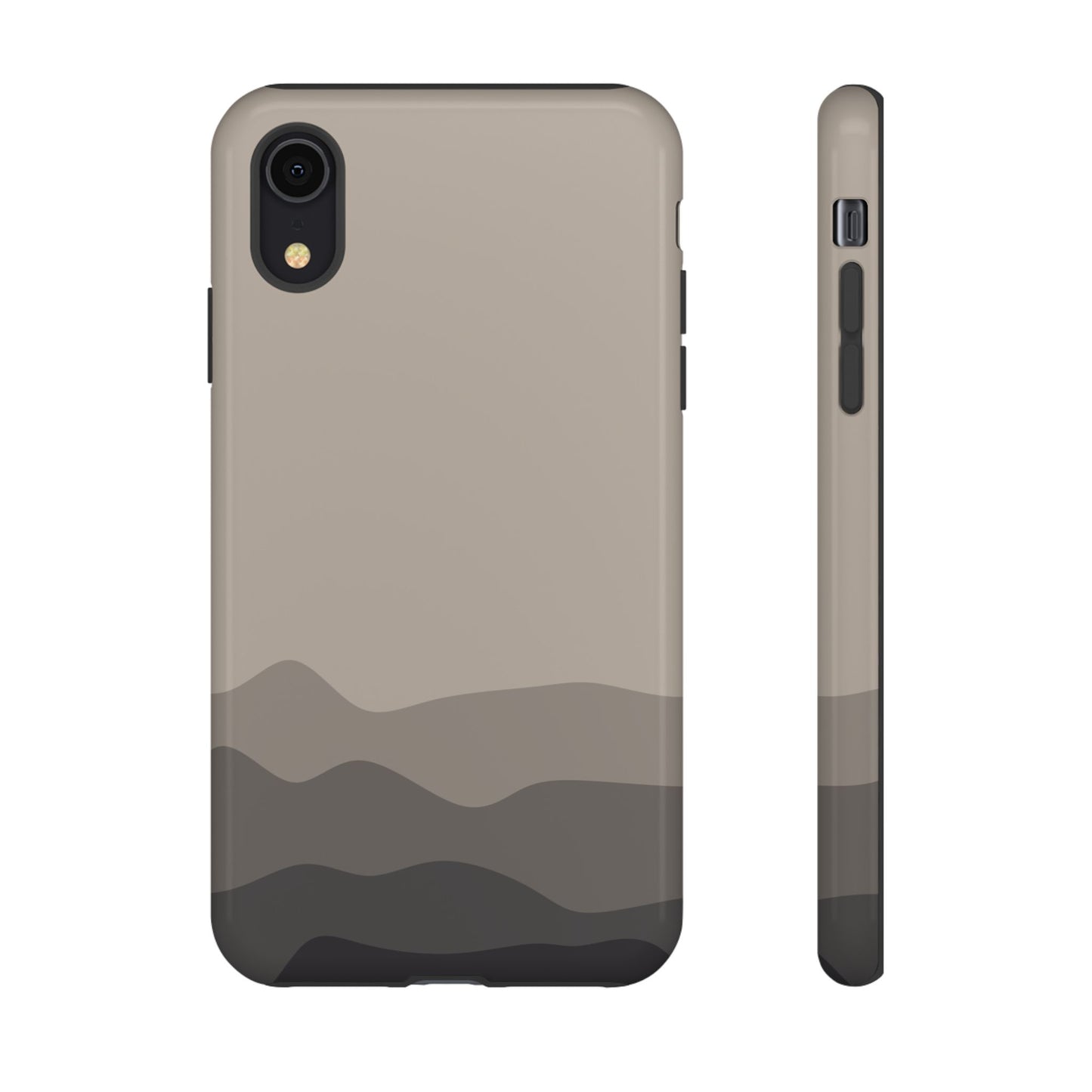 Beige Abstract Waves Protective Phone Case - Beige Phone Case - iPhone XR / Glossy
