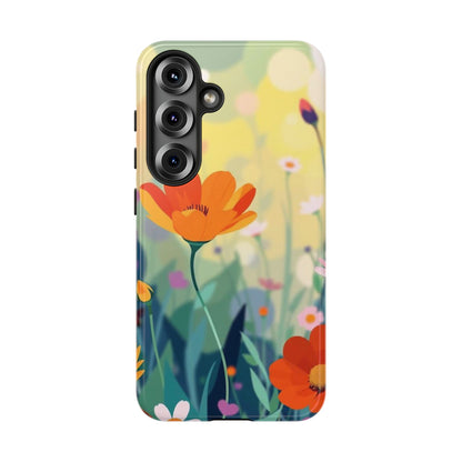 Pop Art Style Wildflower Design Phone Case - Multicolor Phone Case - Samsung Galaxy S25 / Glossy