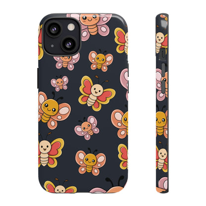 Grey Butterfly Sticker Design Phone Case - Grey Phone Case - iPhone 13 / Glossy