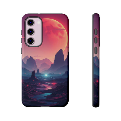 Samsung Galaxy S23 Plus / Glossy Phone Case - Alien Moon Landscape Design Phone Case