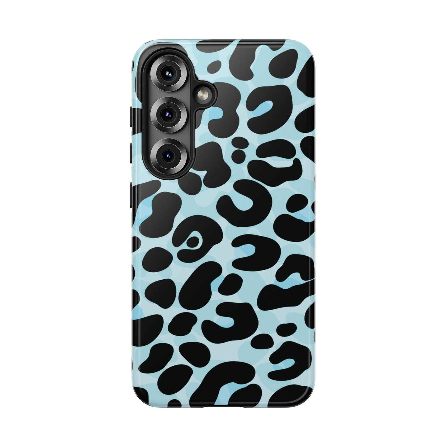 Cool Aqua Leopard Print Phone Case