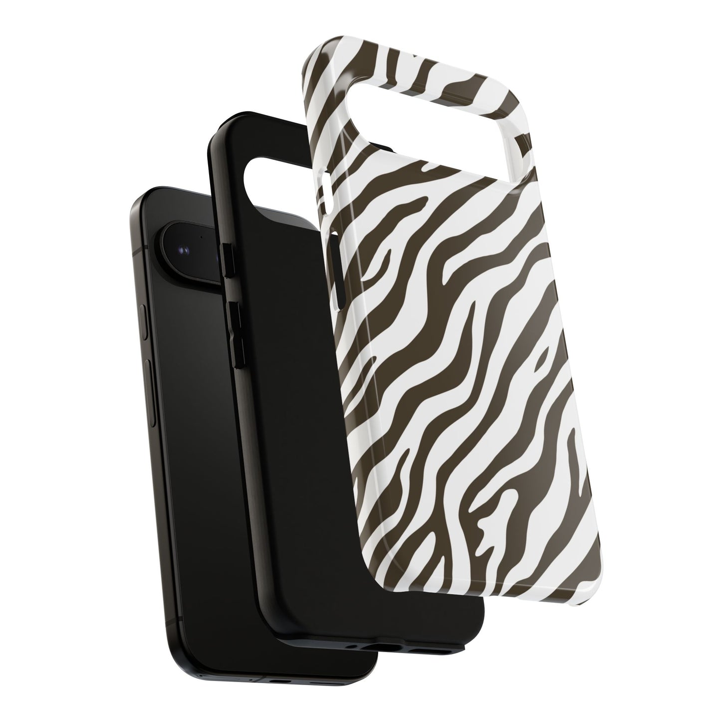 Stylish Mocha Zebra Print Phone Case