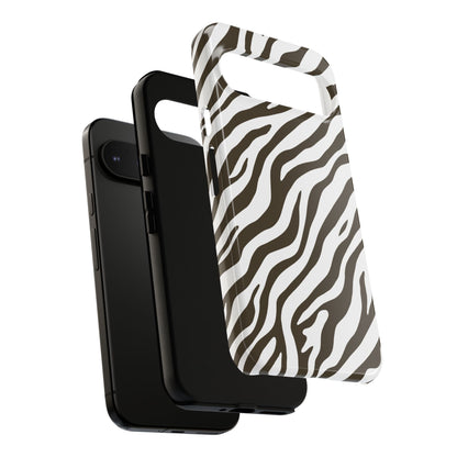 Stylish Mocha Zebra Print Phone Case