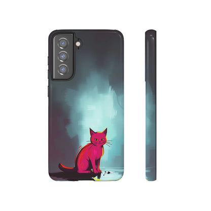 Pop Art Moody Cat Design Phone Case - Multicolor Phone Case - Samsung Galaxy S21 FE / Glossy