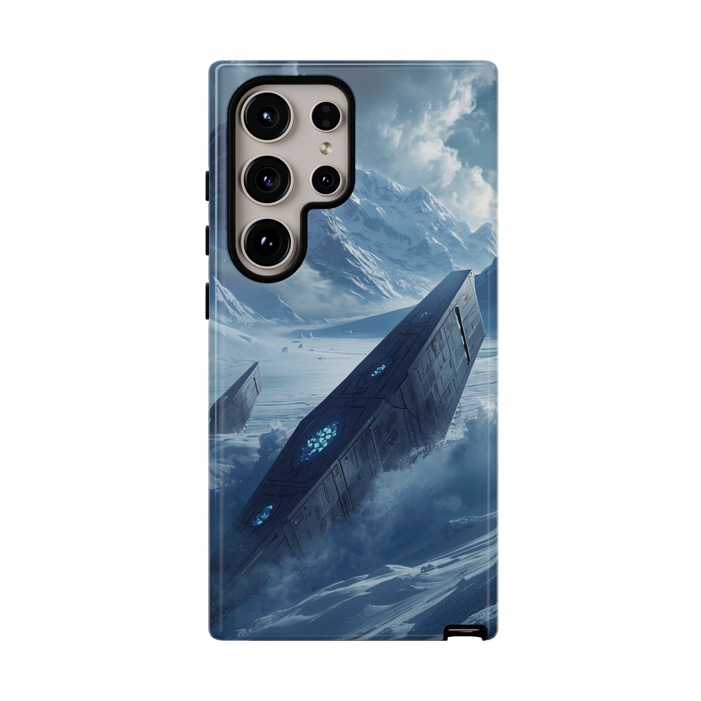 Samsung Galaxy S24 Ultra / Glossy Phone Case - Frozen Alien Wreckage Sci-fi Phone Case