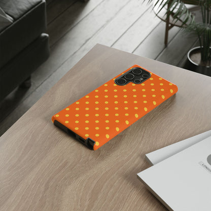 Trendy Orange & Yellow Dot Pattern Phone Case