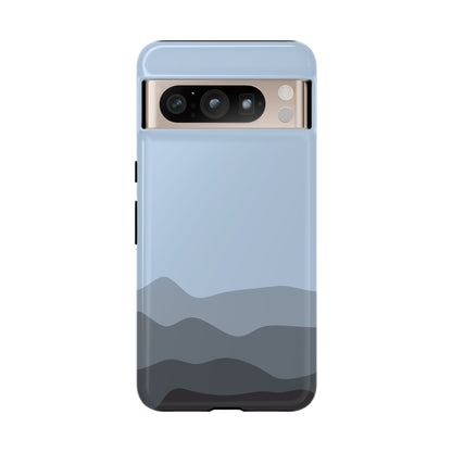 Blue Abstract Waves Protective Phone Case - Blue Phone Case - Google Pixel 8 Pro / Glossy