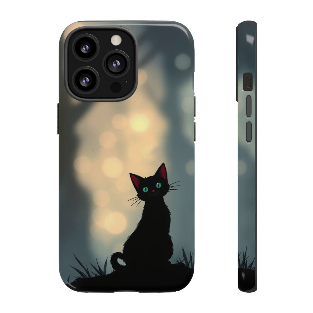 Gothic Cat Design Phone Case - Multicolor Phone Case - iPhone 13 Pro / Glossy