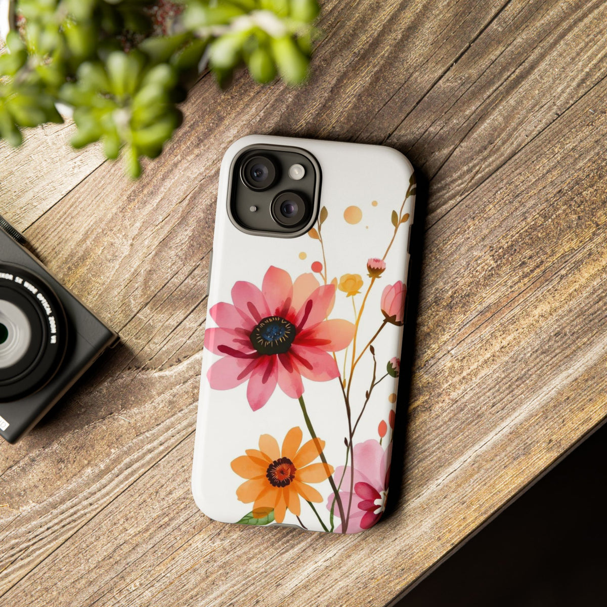 Watercolour Style Simple Wildflower Design Phone Case - Multicolor Phone Case
