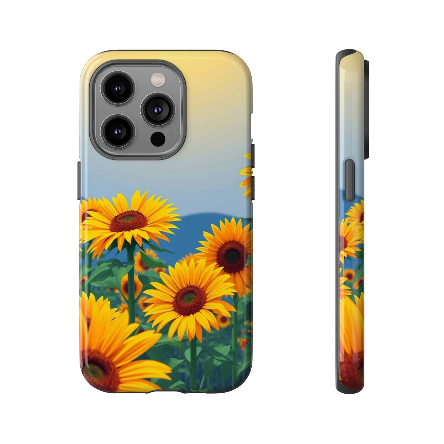 iPhone 14 Pro / Glossy Phone Case - Sunflowers Design Phone Case