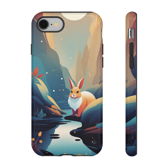 Stylised Rabbit Design Phone Case - Multicolor Phone Case - iPhone 8 / Glossy