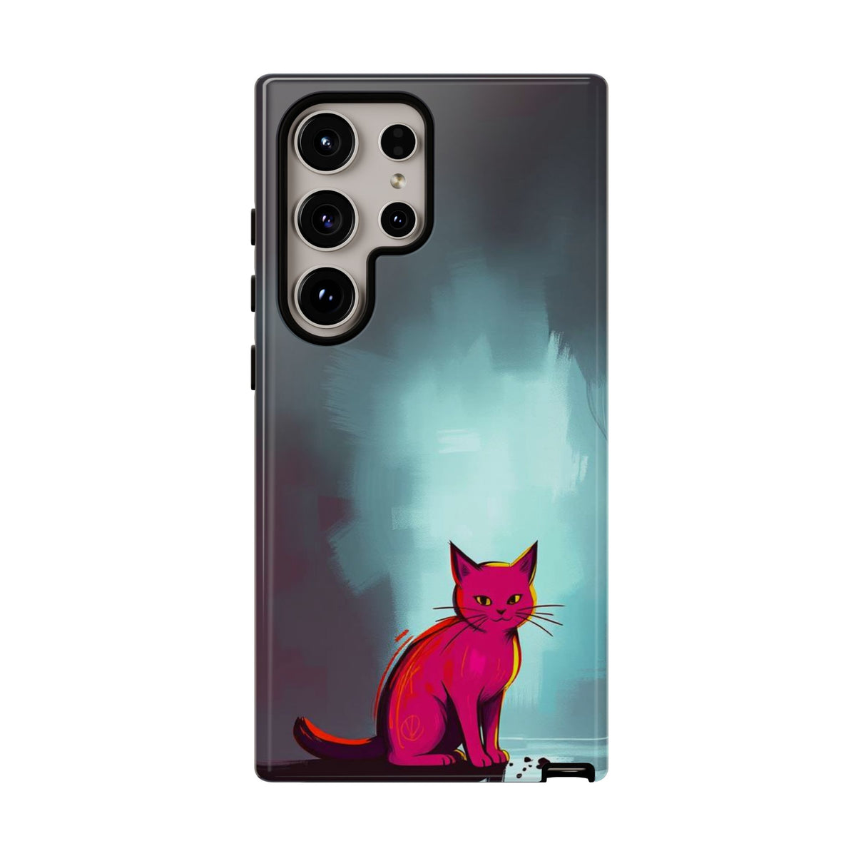 Pop Art Moody Cat Design Phone Case - Multicolor Phone Case - Samsung Galaxy S24 Ultra / Glossy