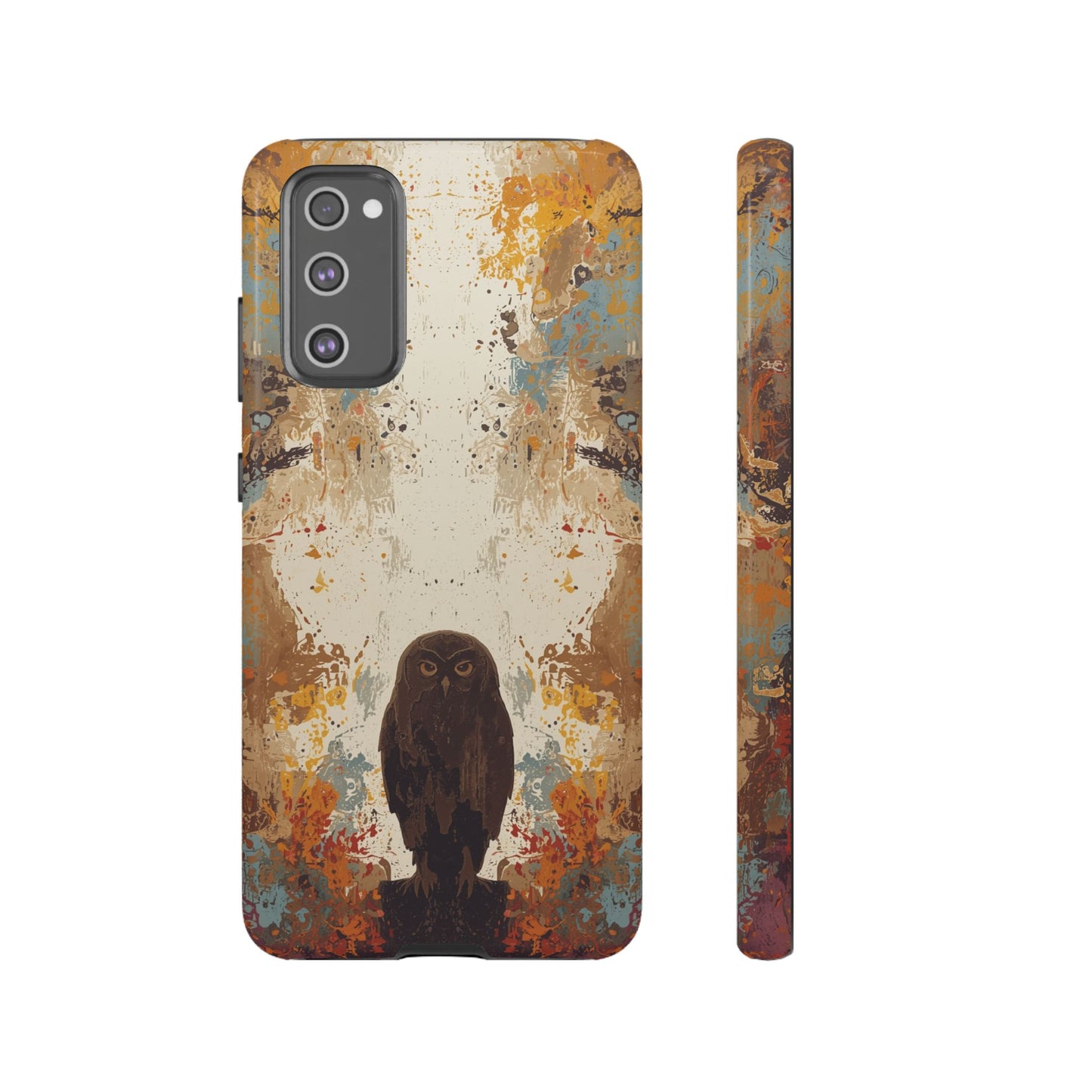 Samsung Galaxy S20 FE / Glossy Phone Case - Abstract Owl Design Phone Case