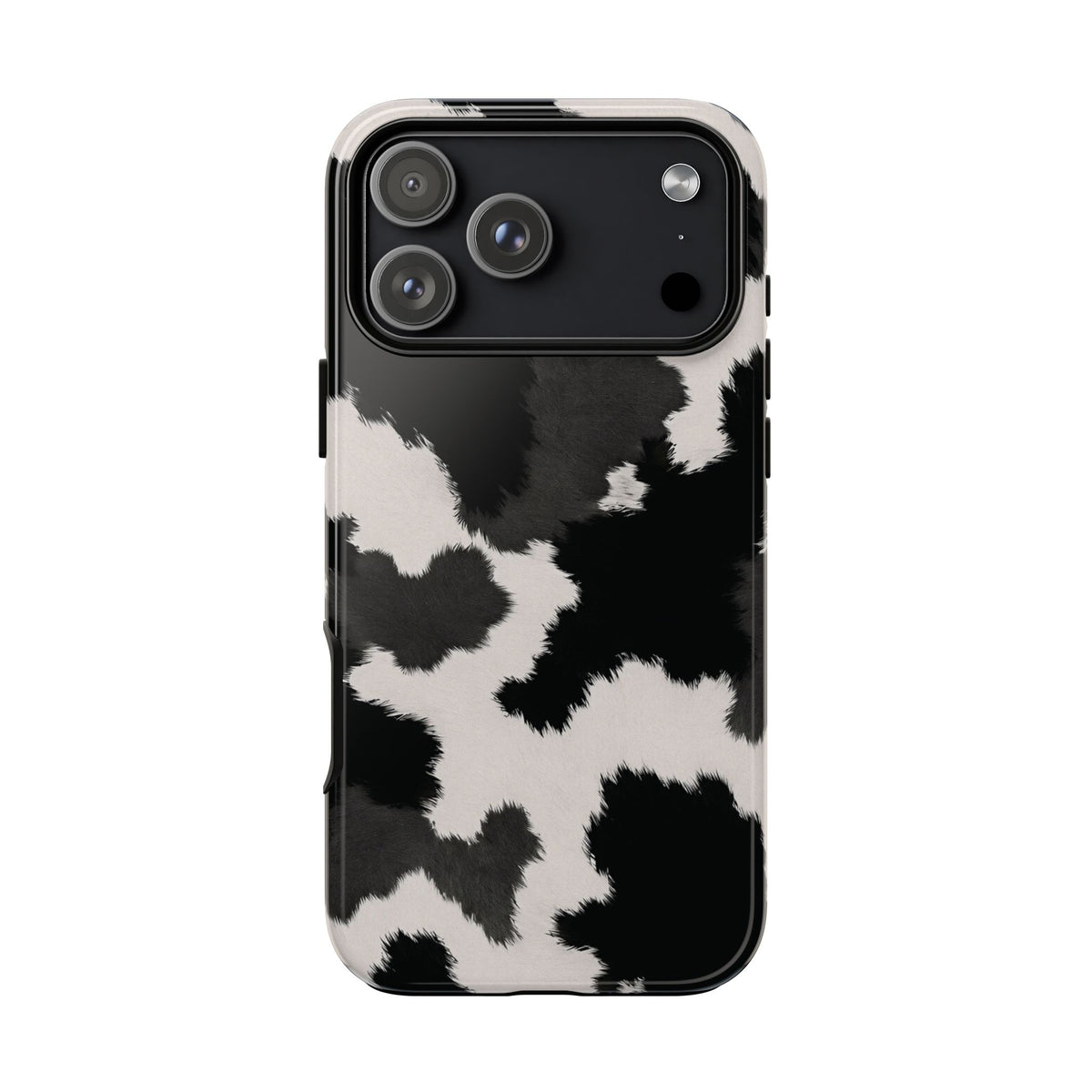 Modern Monochrome Cow Print Phone Case - Black Phone Case - iPhone 18 Pro Max / Glossy