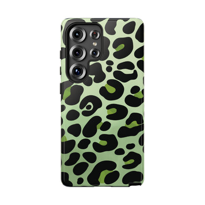 Chic Sage Leopard Print Phone Case