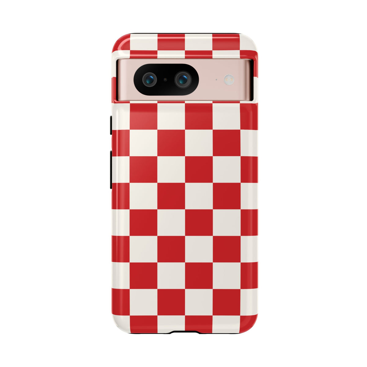 Red Checked Pattern Phone Case - Red Phone Case - Google Pixel 8 / Glossy