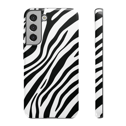 Modern Monochrome Zebra Print Phone Case