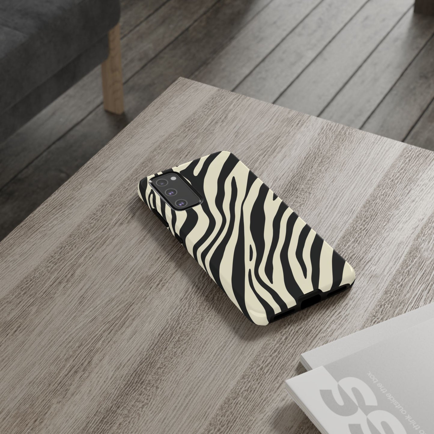 Modern Neutral Zebra Print Phone Case