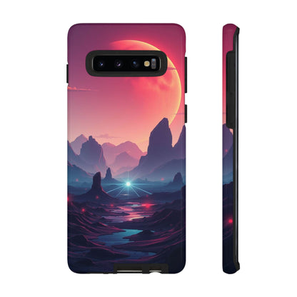 Samsung Galaxy S10 / Glossy Phone Case - Alien Moon Landscape Design Phone Case