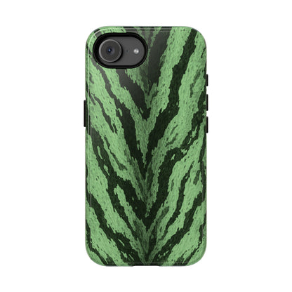 Sage Tiger Print Phone Case - Green Phone Case - iPhone 17e / Glossy