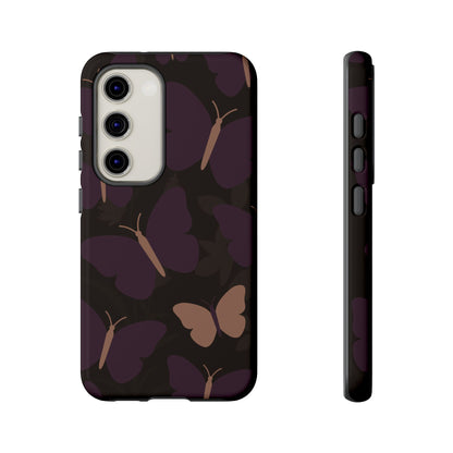 Minimalist Purple Butterfly Pattern Phone Case - Purple Phone Case - Samsung Galaxy S23 / Glossy