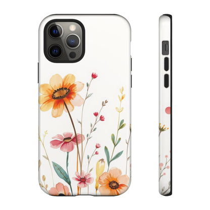 Boho Chic Watercolour Wild Blooms Pattern Phone Case - Multicolor Phone Case - iPhone 12 Pro / Glossy