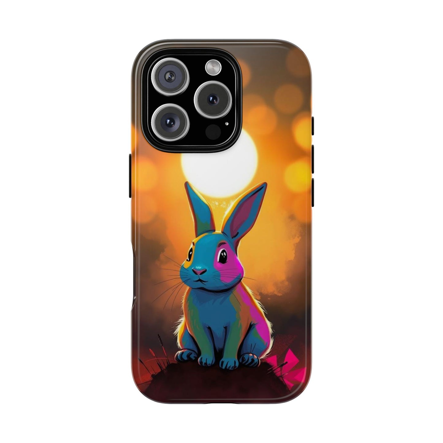 iPhone 16 Pro / Glossy Phone Case - Pop Art Rabbit Design Phone Case
