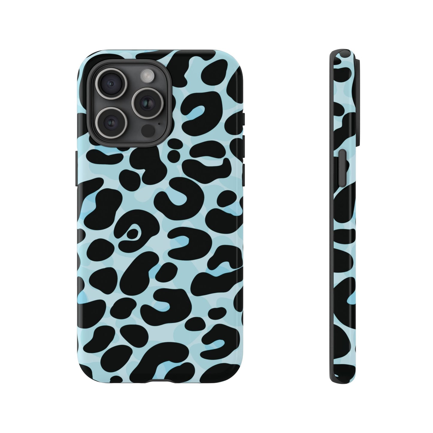 Cool Aqua Leopard Print Phone Case