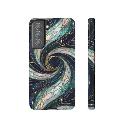 Elegant Navy & Teal Celestial Swirl Phone Case