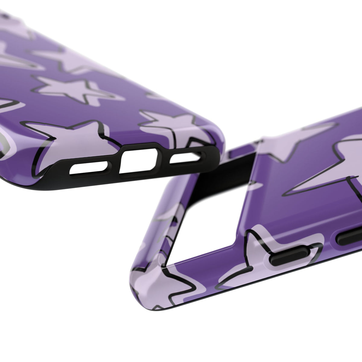 Violet Purple Doodle Star Phone Case