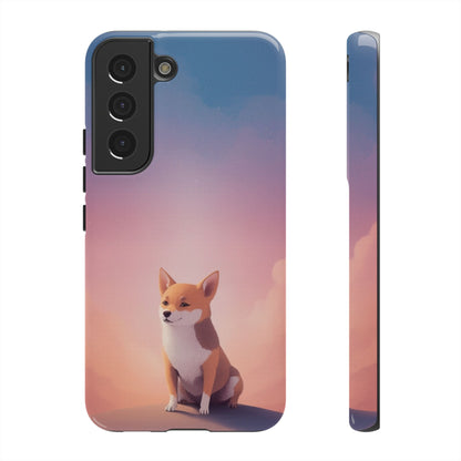 Samsung Galaxy S22 / Glossy Phone Case - Cute Dog & Cloud Design ’Good Doggo’ Phone Case