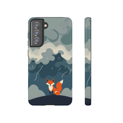 Samsung Galaxy S21 FE / Glossy Phone Case - Stormy Fox Design Phone Case