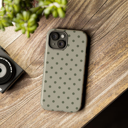 Green & Dark Green Dot Pattern Phone Case
