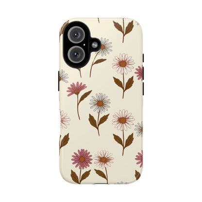Pretty Cream & Rose Daisy Pattern Phone Case