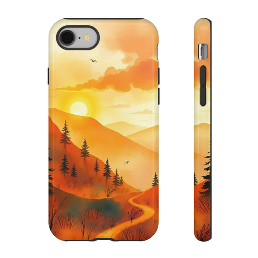Golden Sunset Design Phone Case - Multicolor Phone Case - iPhone 8 / Glossy