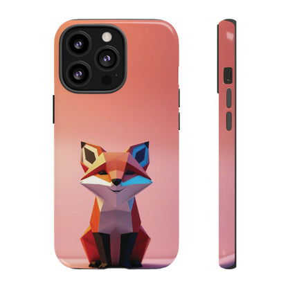 iPhone 13 Pro / Glossy Phone Case - Origami Fox Design Phone Case