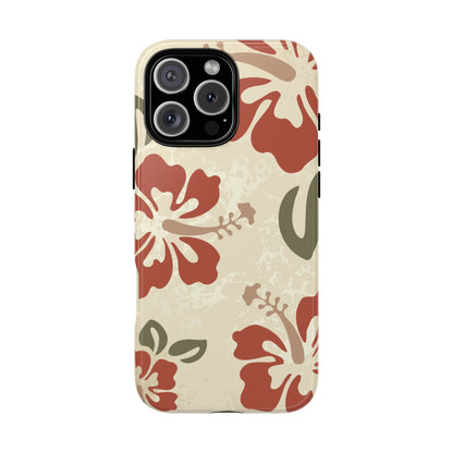 iPhone 16 Pro Max / Glossy Phone Case - ’Boho Chic Hibiscus Pattern #1’ Phone Case