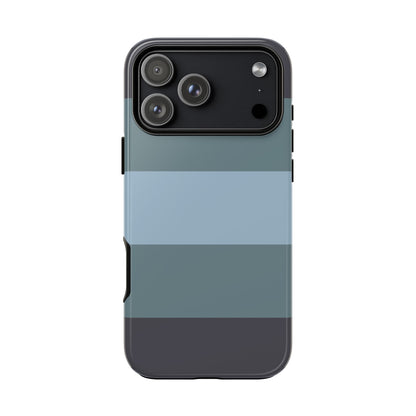 Shades of Blue Horizontal Stripe Pattern Phone Case - Blue Phone Case - iPhone 18 Pro Max / Glossy