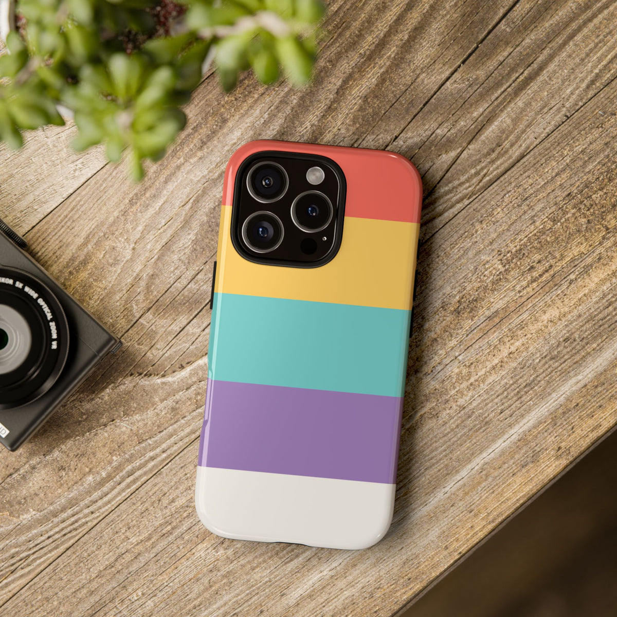 Pastel Rainbow Stripe Pattern Phone Case - Phone Case