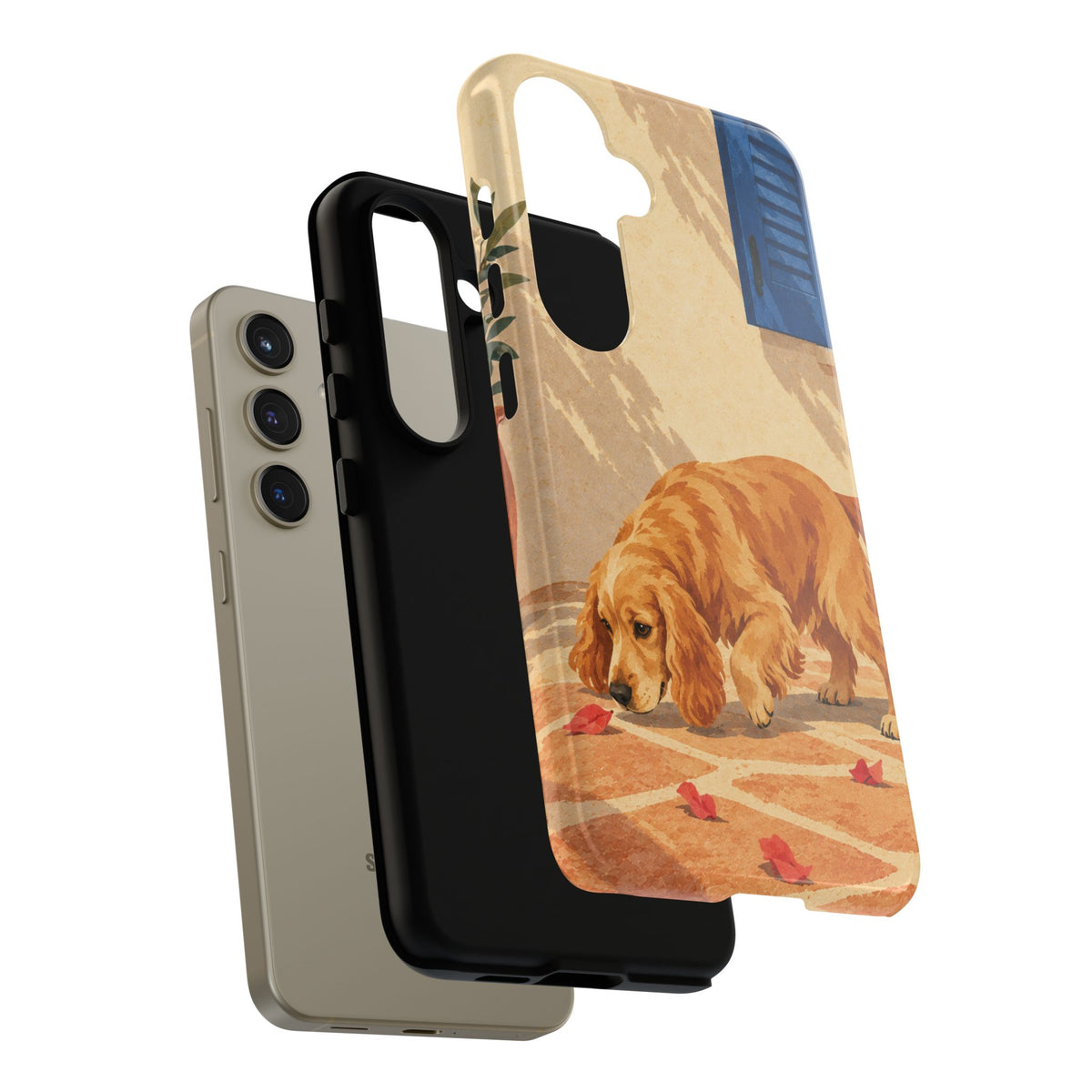 Cocker Spaniel Scent Trail Phone Case - Multicolor Phone Case