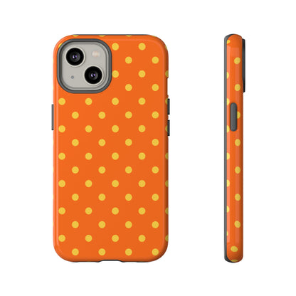 Trendy Orange & Yellow Dot Pattern Phone Case
